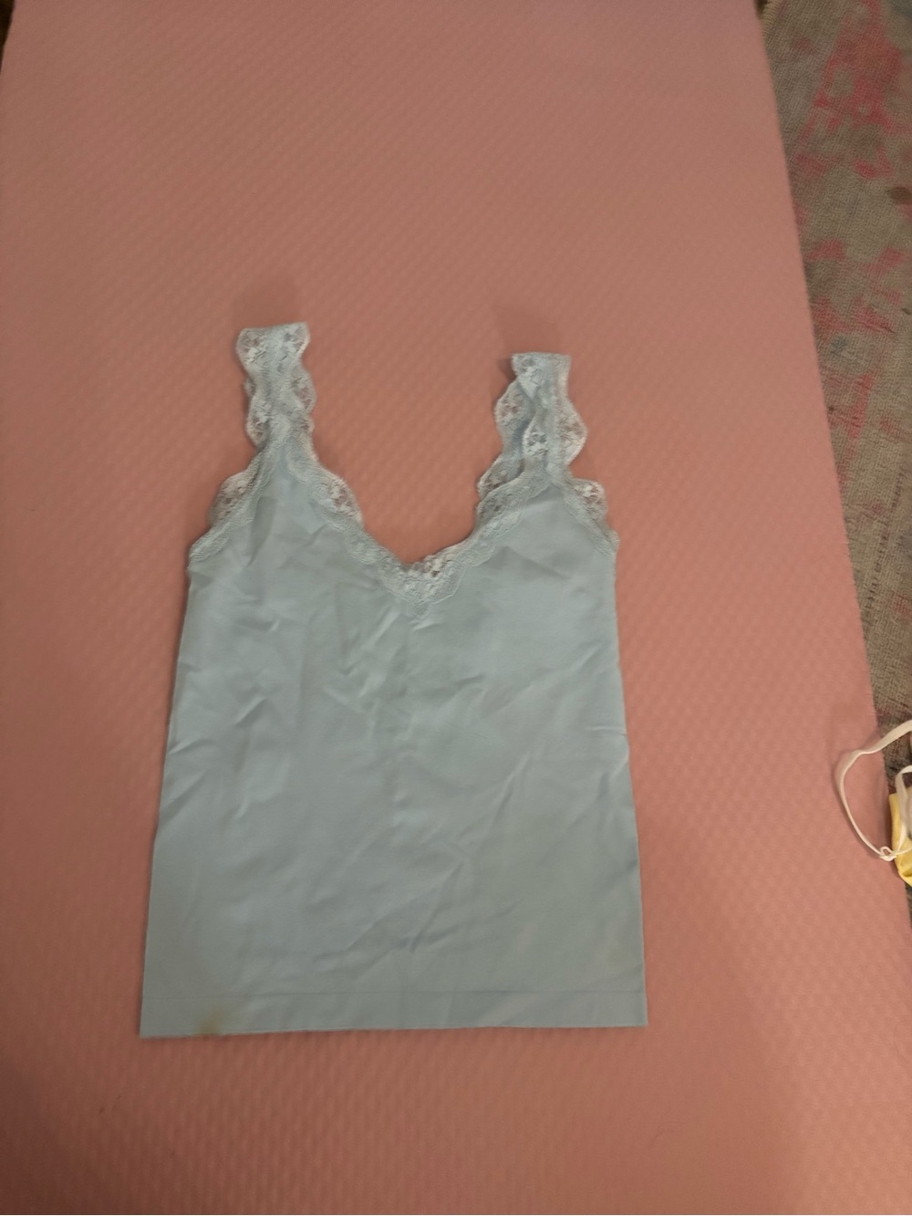 wild fable light blue lace-trim cami tank